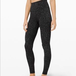 lululemon Align Pant 28” (color: Wild Thing Camo Deep Coal Multi)